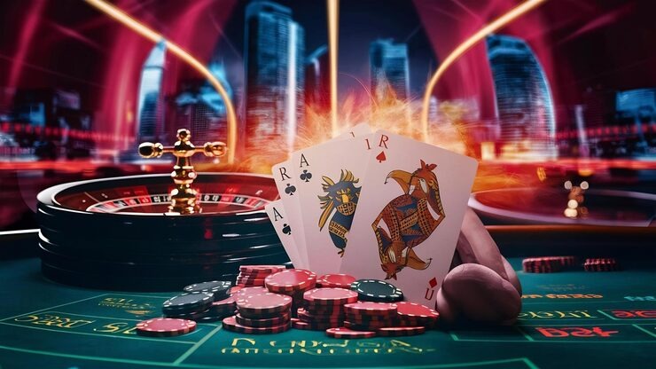 Detailed view of cascading matches and symbol payouts in Galactic Gems gameplay